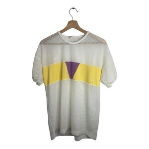 Y2K Unbranded Colorblock Mesh Tee One Size Retro Athleisure